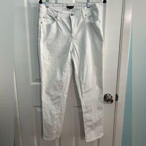 Eileen Fisher Organic Jeans Women Size 6 White Straight Leg  Cotton